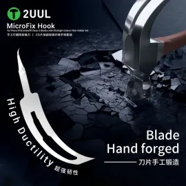 2UUL DA12 MicroFix Hook for Phone PCB Underfill Clean 3 Blades with Ultralight Carbon Fiber Holder Set