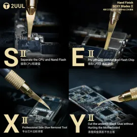 2UUL DA61 Hand Finish SEXY 2 Blades Set for PCB Glue Remover / Prying Dismantling