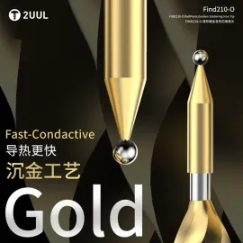 2UUL FD15 Find210-O BallPoint Golden Soldering Iron Tip (1 Pack)