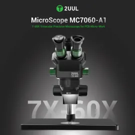 2UUL MC7060-A1 Microscope 7-60X Zoom Trinocular Precision Microscope