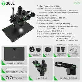 2UUL MC7060-A1 Microscope 7-60X Zoom Trinocular Precision Microscope