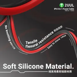 2UUL New Ultra Soft Power Line for iPhone 6-13 Series (1.2M)