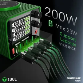2UUL PC01 Power Max 200W Multi-Port Charger Adjustable Voltage Integrated Power Supply