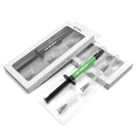 2UUL PCB UV GREEN Curable Solder Mask with 3pcs 6mm Super Thin Needles