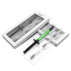 2UUL PCB UV GREEN Curable Solder Mask with 3pcs 6mm Super Thin Needles