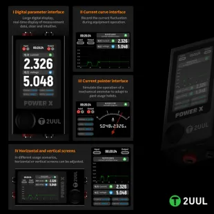 2UUL PW11 Power X High Refresh Screen Ampere-Voltage Meter