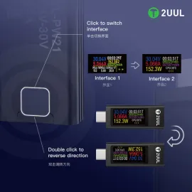 2UUL PW21 Type-C Mini Charging Mate Detector for Phone Repair Current Test