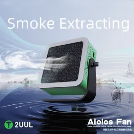 2uul Aiolos all-in-one Smoke Extraction & Cooling fan with led light