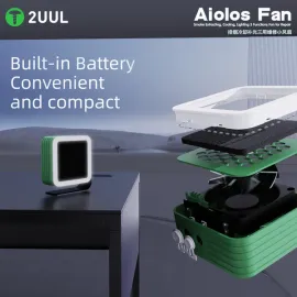 2uul Aiolos all-in-one Smoke Extraction & Cooling fan with led light