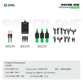2uul PW09 Power One Power Supply Test Cable for iPhone 12 to 16Pro Max(without 16e)