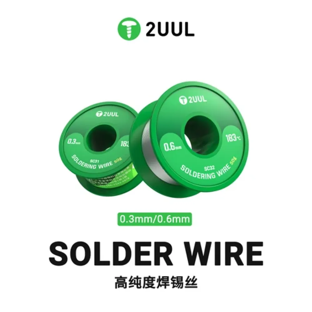 2uul SC32 0.6mm Soldering Wire 183°c 100m 50g