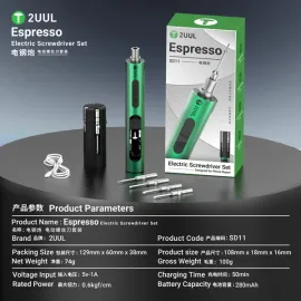 2UUL SD11 Espresso Electric Screwdriver Set Designed for Phone Repair