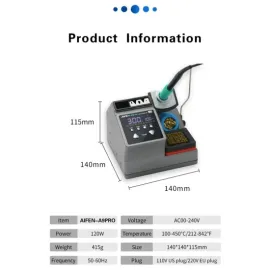 AIFEN A9 Pro Smart Soldering Station for BGA PCB Repair with C115 C210 C245 Handle Support