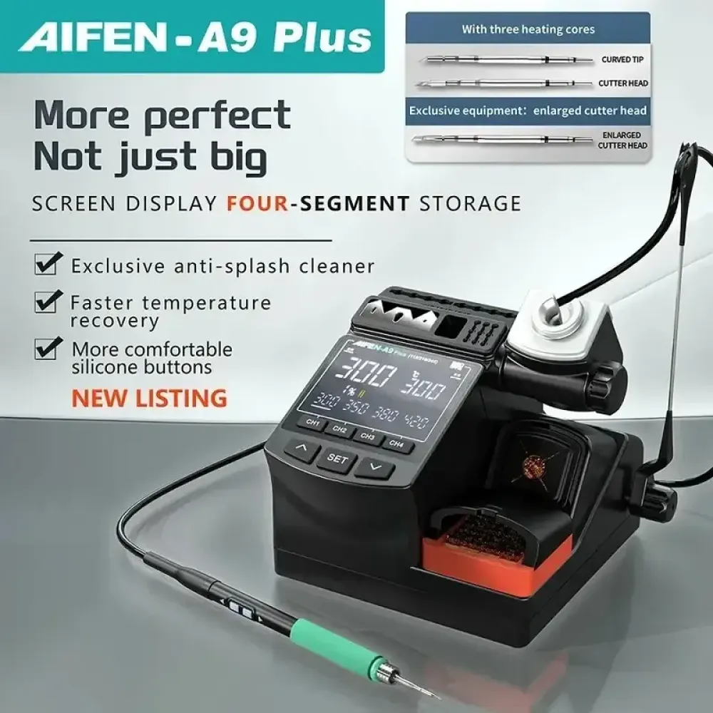 AIFEN A9 Plus Temperature Control Soldering Station with C210 C245 C115 Handle Support