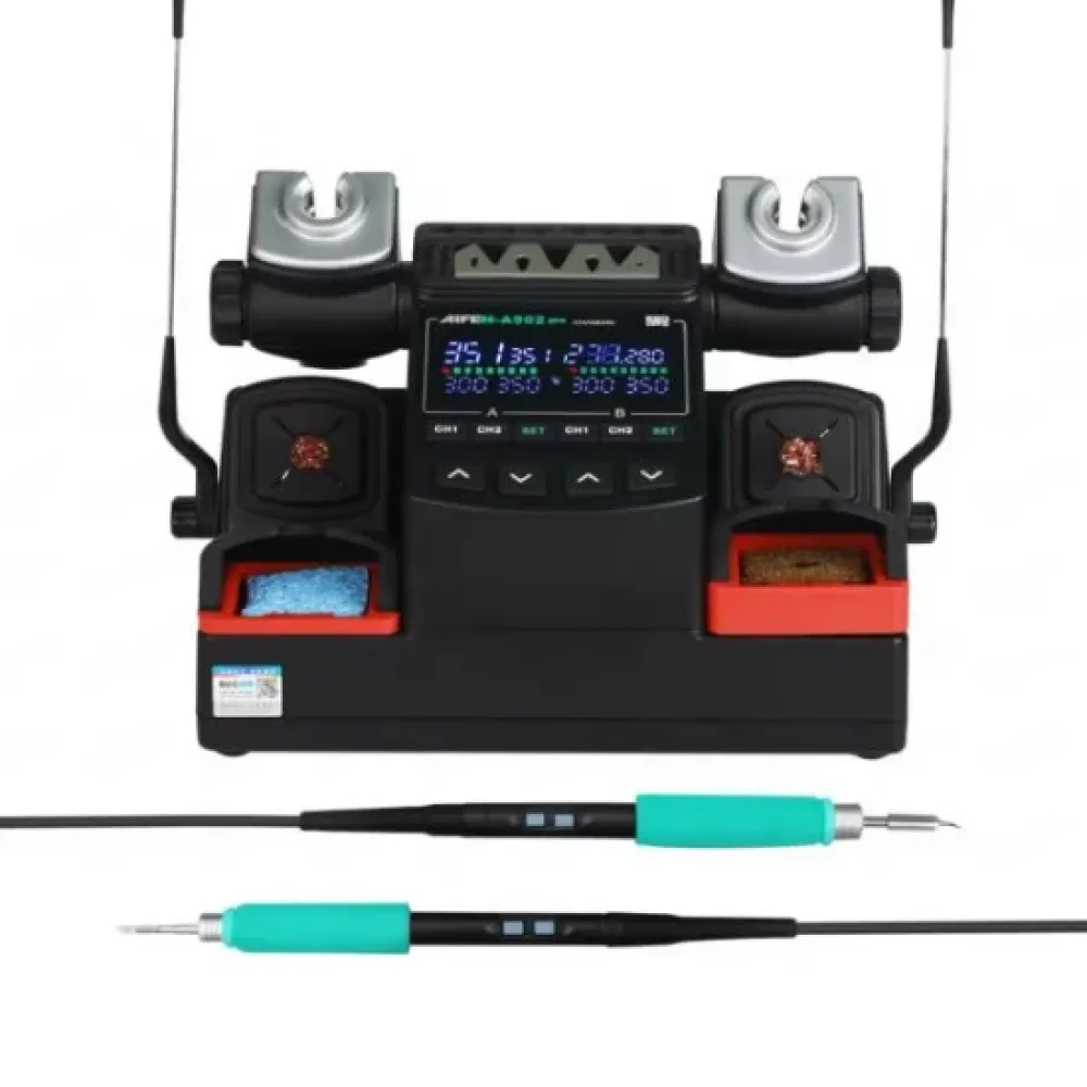 AIFEN A902 Pro Dual Station Soldering Rework Station for PCB Repair with C115 C210 C245 Handle Support