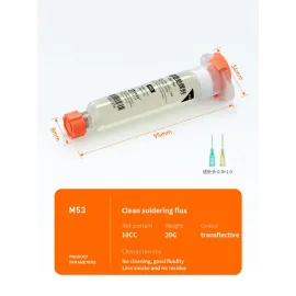 AMAOE M53 10CC No-Clean Soldering Flux Paste for PCB IC Mobile Phone CPU BGA Repair
