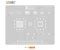 AMAOE MI14 0.12mm SM8350 CPU & RAM BGA Reballing Stencil for Xiaomi Mi 11 Series & Redmi K40 Pro