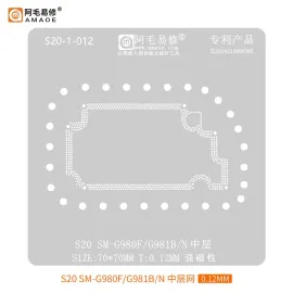 AMAOE Samsung Galaxy S20 Middle Layer BGA Reballing Stencil
