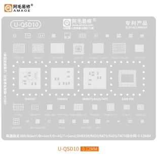 AMAOE U-QSD10 Qualcomm Snapdragon CPU & RAM BGA Reballing Stencil