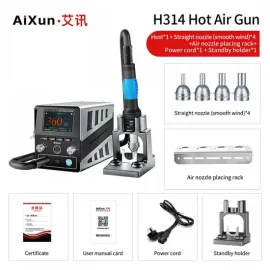 AiXun H314 1400W Intelligent Digital High-Power Hot Air Gun Desoldering Rework Station