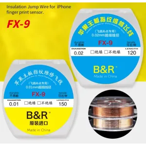 B&R FX-9 Ultra Fine Jumper Wire 0.01mm for Mobile Motherboard & PCB Repair