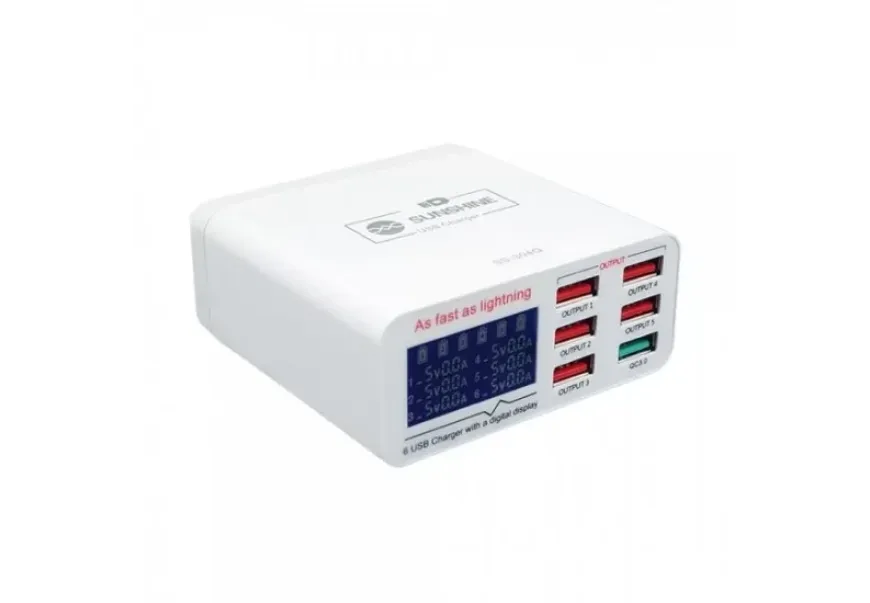 SUNSHINE SS-304Q Smart USB Charger for Mobile Battery Charging & Repair Applications