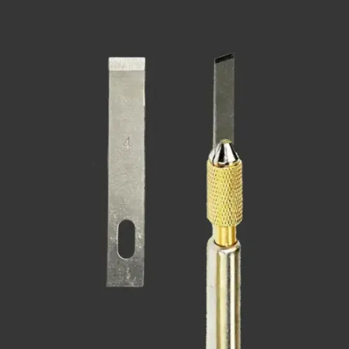 BSD No. 4 Metal Carving Blades for PCB Motherboard Glue Removal & IC Disassembly (10 Pcs/Box)