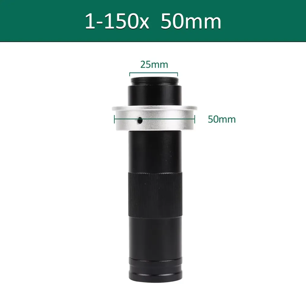 150X C-Mount Adjustable Zoom Lens for HDMI USB VGA Video Microscope Camera (42mm)