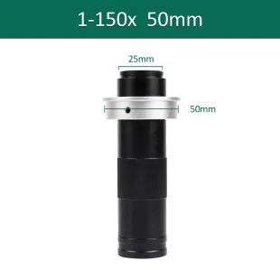 150X C-Mount Adjustable Zoom Lens for HDMI USB VGA Video Microscope Camera (42mm)