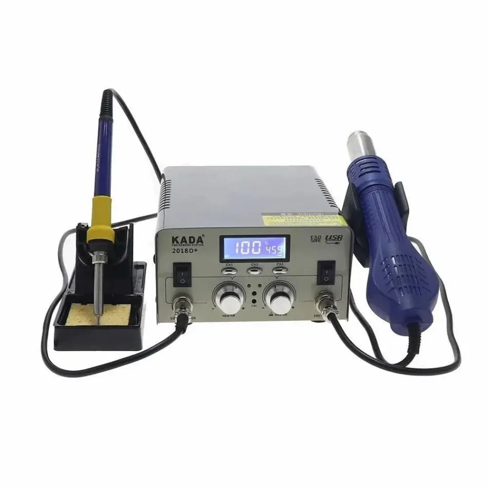 KADA 2018D+ 2-in-1 SMD Hot Air Blower and Soldering Iron Station