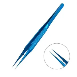 Blue 0.15 Titanium Precision Tweezers for IC Work – Straight / Bent