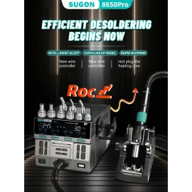 SUGON 8650Pro Curve Hot Air Soldering Station 1300W High Wind Power Maintenance Motherboard CPU Desoldering Station
