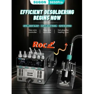 SUGON 8650Pro Curve Hot Air Soldering Station 1300W High Wind Power Maintenance Motherboard CPU Desoldering Station