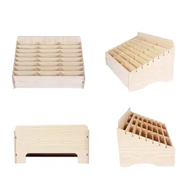 Sunshine SS-001B 24 Grid Wooden Desktop Storage Box Mobile Phone Management Storage Box Creative Desktop Office Meeting Finishing Grid Multi Cell Phone Rack Display (Buy UToolsZone)